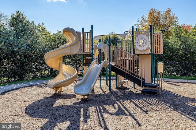 view of community jungle gym