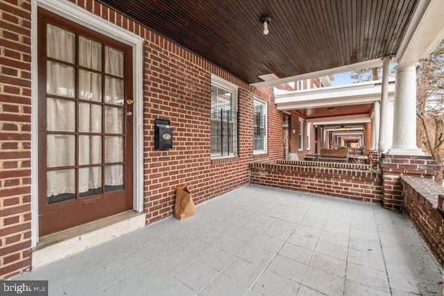 view of patio / terrace featuring covered porch