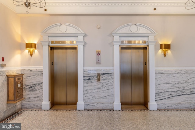 entrance to property with elevator