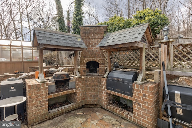 view of patio / terrace with grilling area and area for grilling