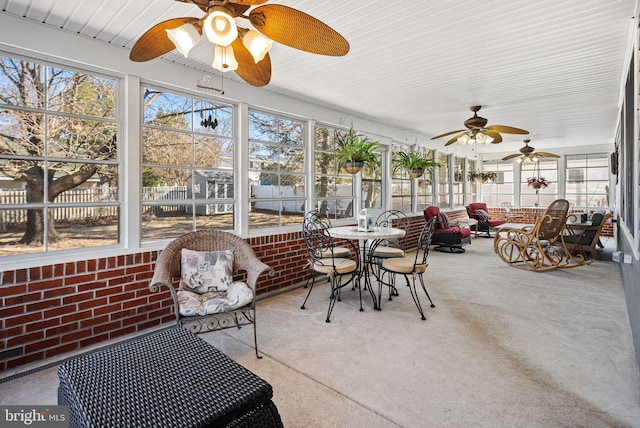 view of sunroom / solarium