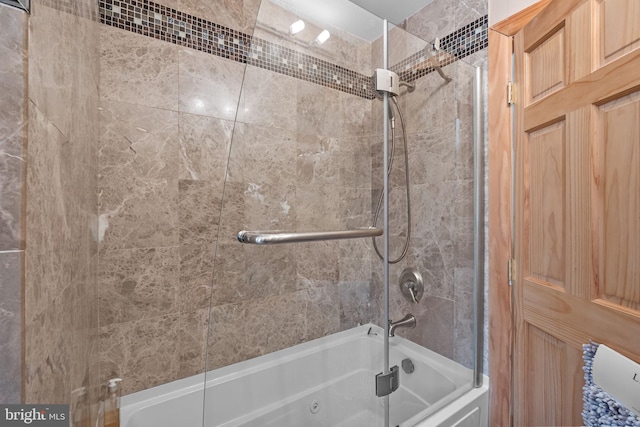 full bathroom featuring a combined bath / shower with jetted tub