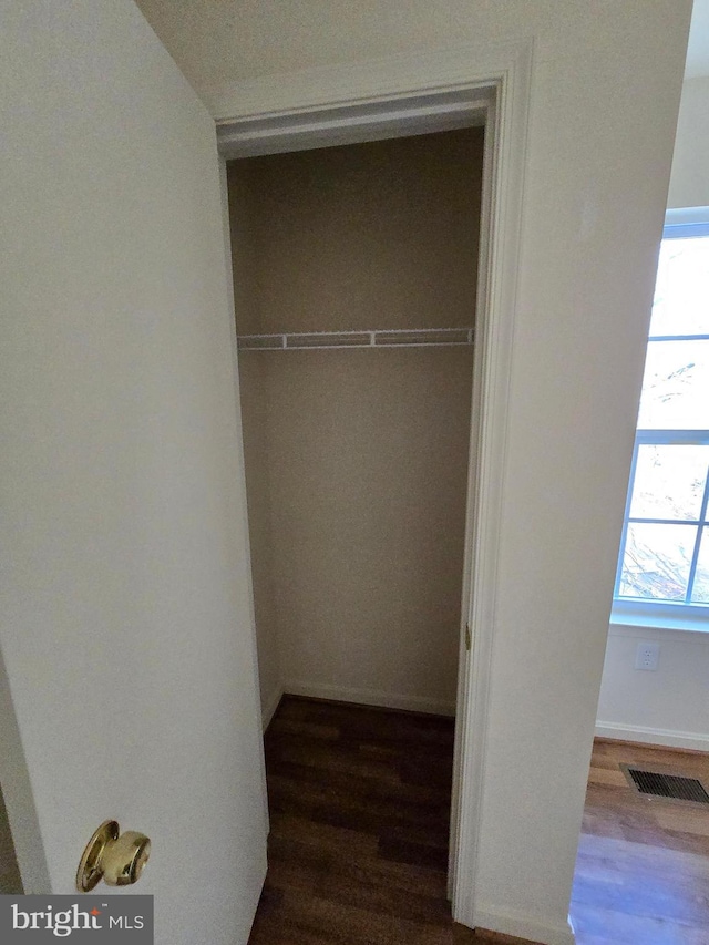 closet featuring visible vents