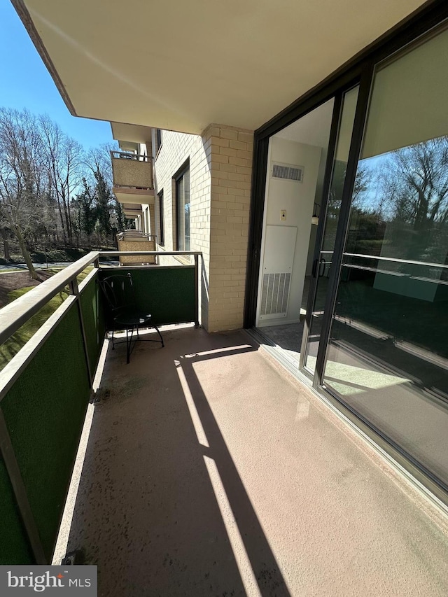 balcony with visible vents