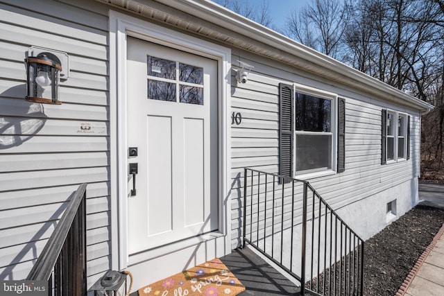 view of doorway to property