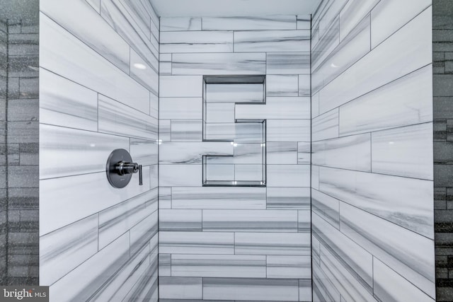 room details with tiled shower