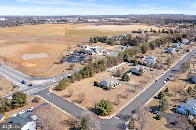 drone / aerial view with a rural view