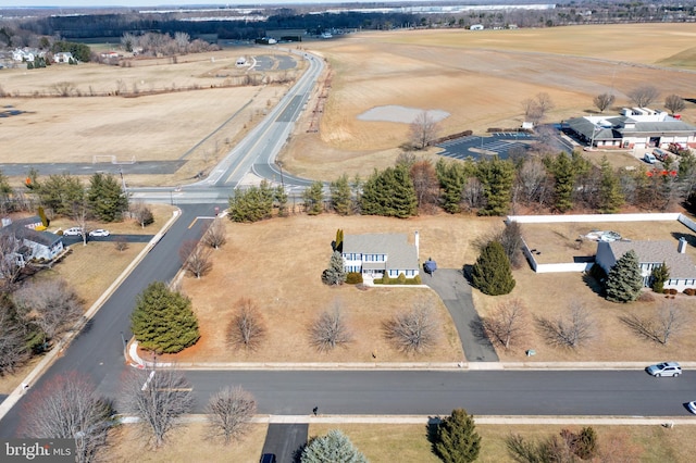 aerial view featuring a rural view