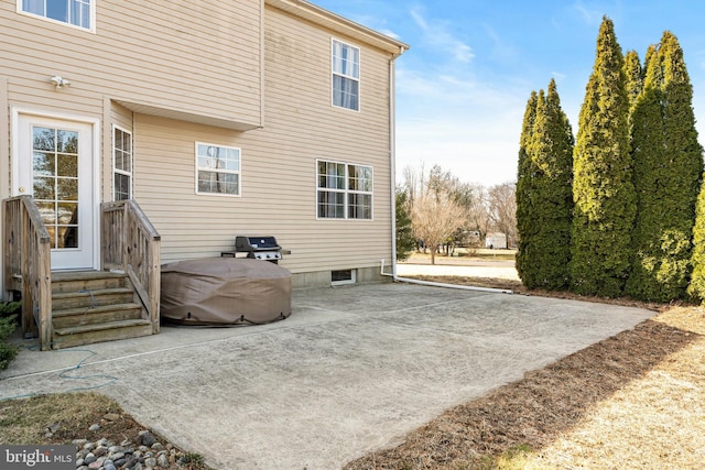 exterior space with entry steps