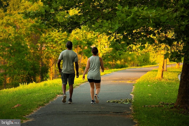 surrounding community with aphalt driveway