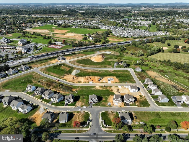 bird's eye view featuring a residential view