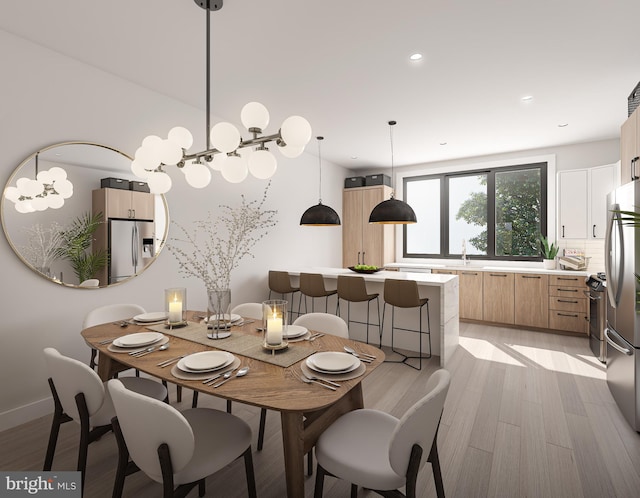 168 W Berks St, Philadelphia, PA 19122 - dining area featuring recessed lighting and light wood finished floors