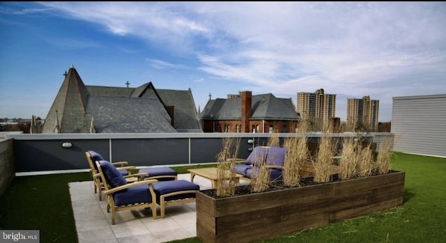 view of patio / terrace featuring an outdoor living space