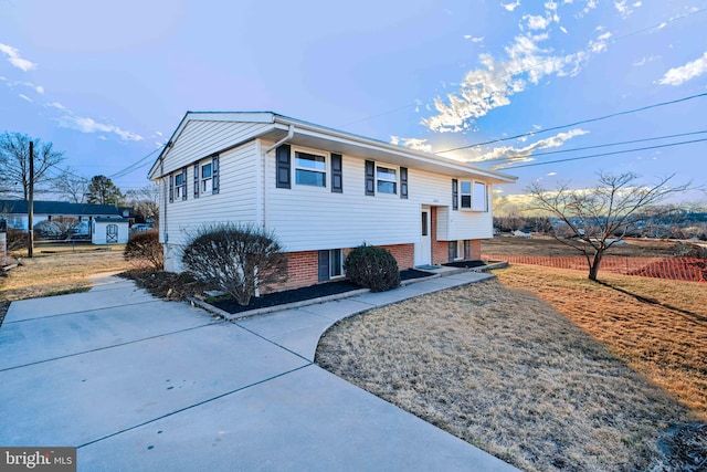 view of split foyer home