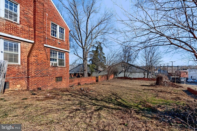 view of yard featuring cooling unit