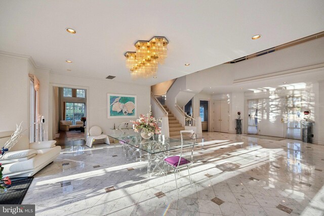 7707 Carlton Pl, Mclean, VA 22102 - building lobby featuring stairs and visible vents