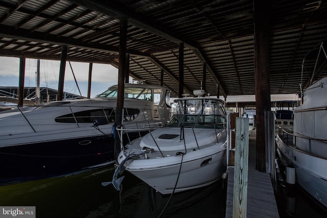 view of dock area