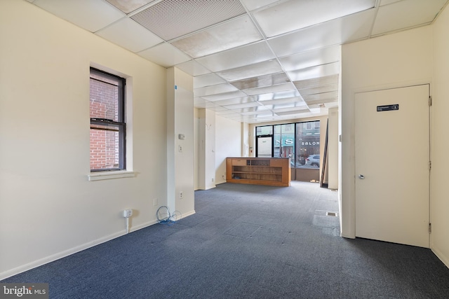 709 E Passyunk Ave, Philadelphia, PA 19147 - carpeted spare room featuring baseboards, visible vents, and a drop ceiling