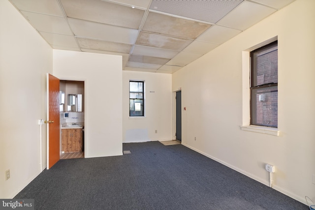 709 E Passyunk Ave, Philadelphia, PA 19147 - unfurnished room with a drop ceiling, carpet flooring, and visible vents