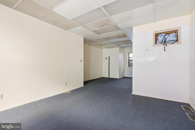 709 E Passyunk Ave, Philadelphia, PA 19147 - unfurnished room featuring a paneled ceiling and dark carpet