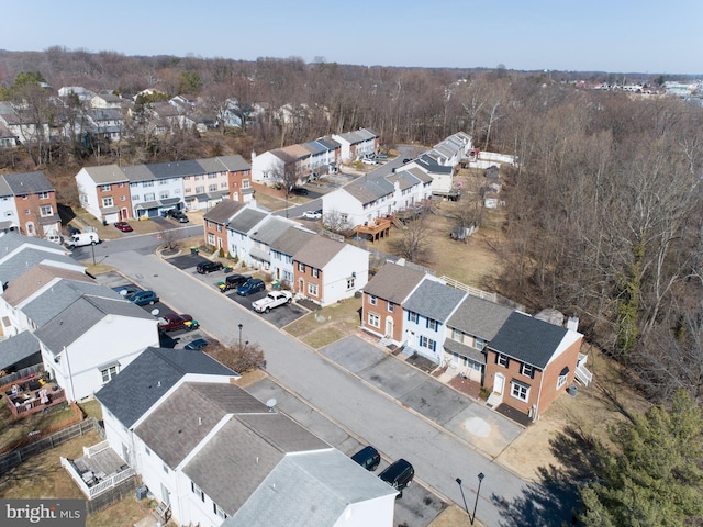 bird's eye view featuring a residential view