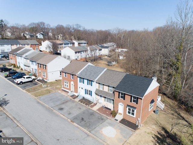 aerial view featuring a residential view