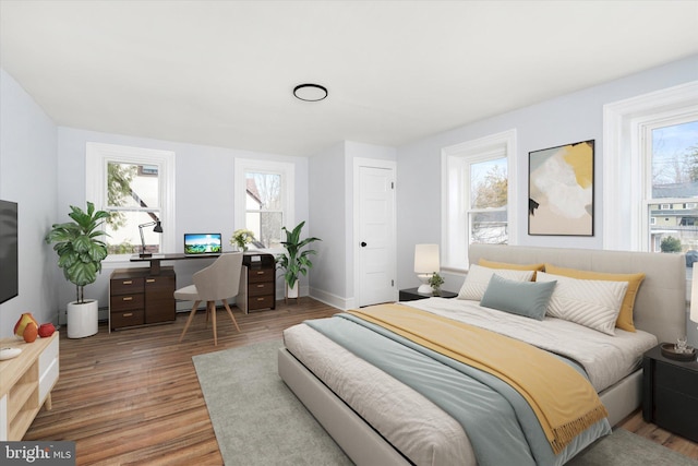 117 Morningside Dr, Trenton, NJ 08618 - bedroom featuring multiple windows, baseboards, and wood finished floors