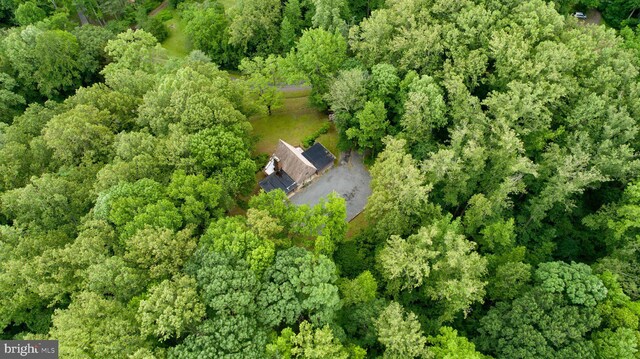 15431 Machodoc Dr, King George, VA 22485 - aerial overview of property's location featuring a heavily wooded area