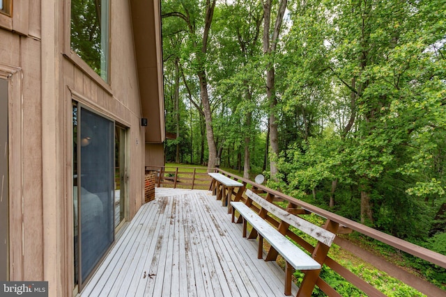 15431 Machodoc Dr, King George, VA 22485 - deck featuring view of wooded area