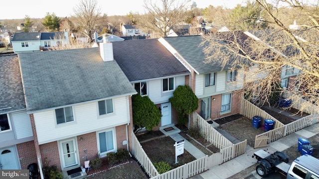 bird's eye view featuring a residential view