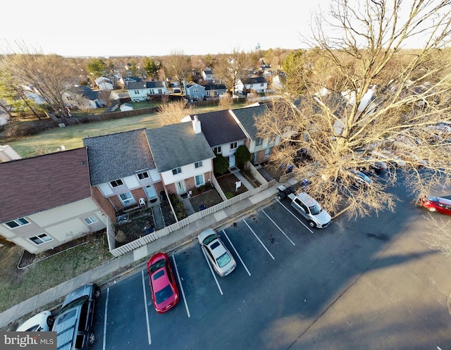 bird's eye view with a residential view