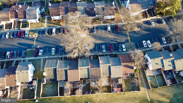 bird's eye view with a residential view