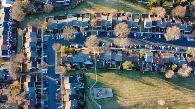 bird's eye view featuring a residential view