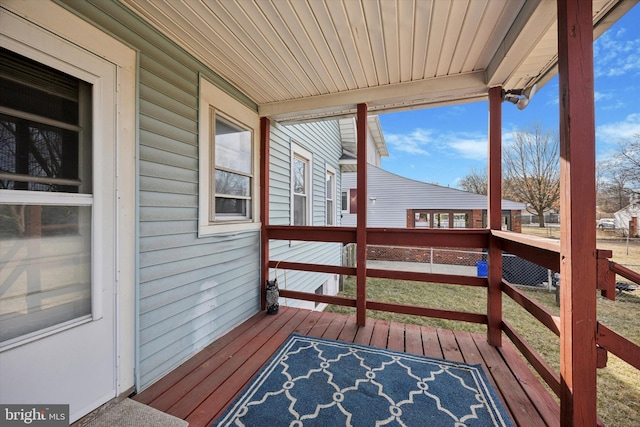 view of wooden deck