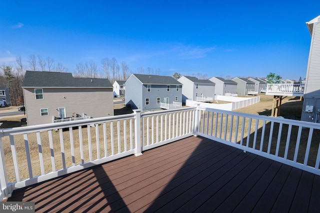 deck featuring a residential view