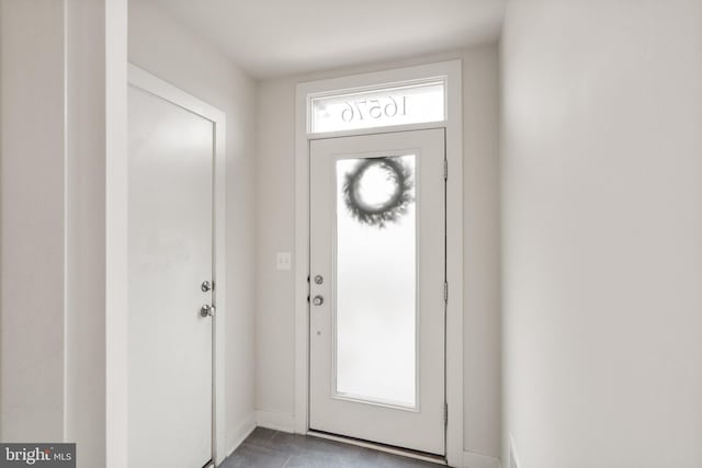 entryway with baseboards