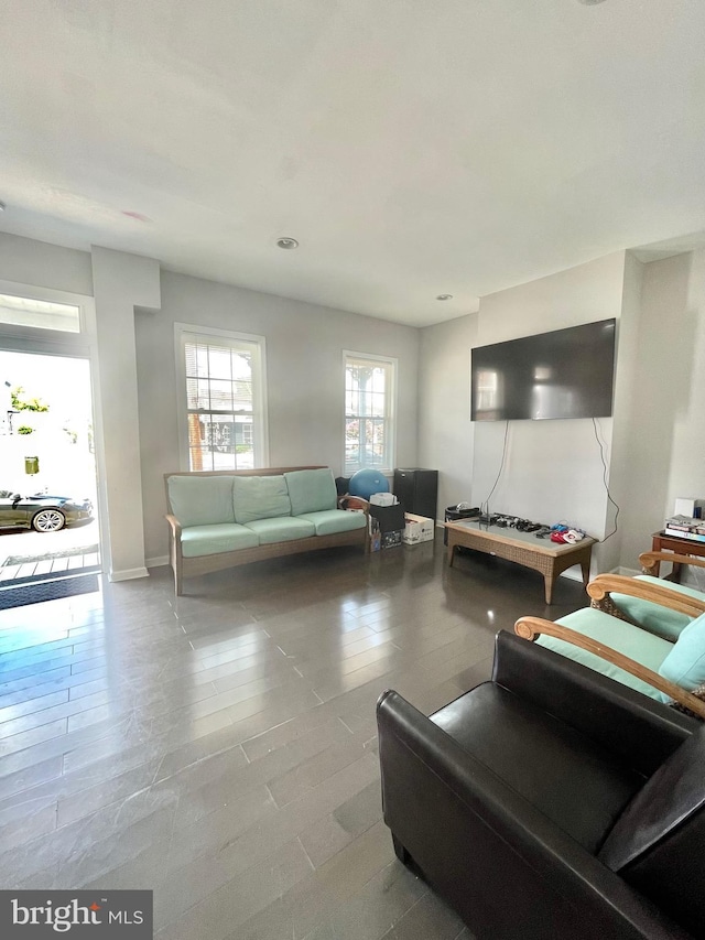 living room with baseboards