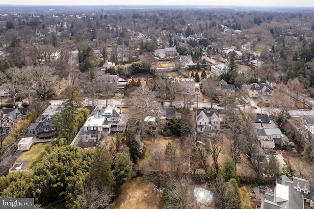 bird's eye view featuring a residential view