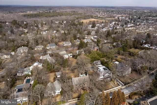 drone / aerial view featuring a residential view