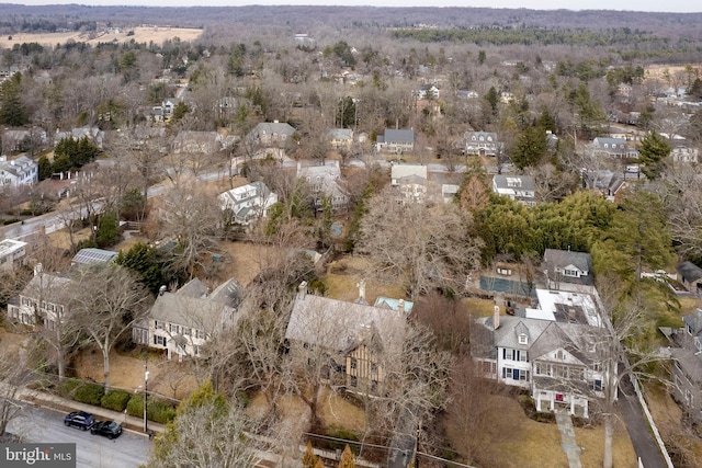 drone / aerial view featuring a residential view