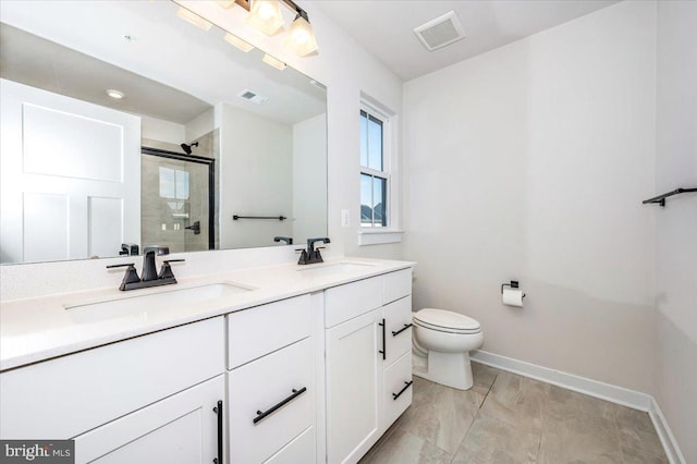 7508 Blue Sun Dr, Glen Burnie, MD 21060 - full bath featuring baseboards, a sink, a shower stall, and toilet