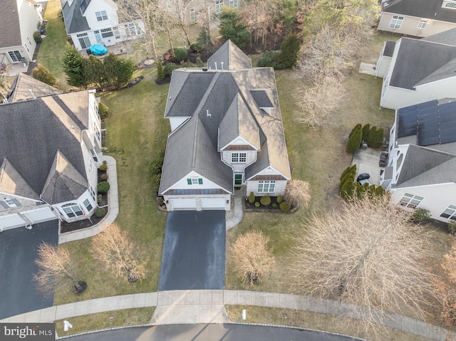 birds eye view of property featuring a residential view