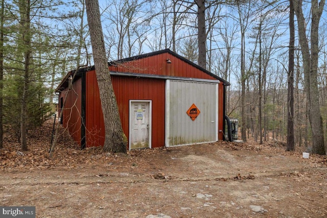 view of outbuilding with an outbuilding