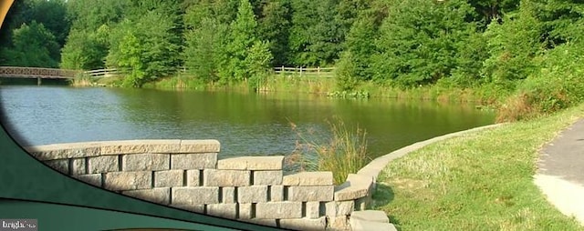 view of home's community featuring a water view