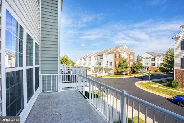 balcony with a residential view