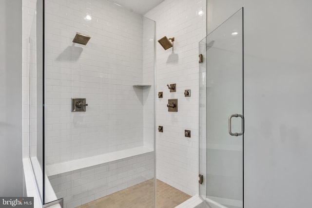 full bathroom with a stall shower