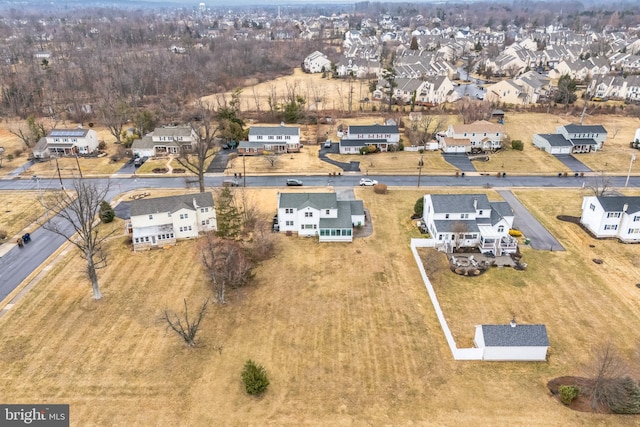 birds eye view of property featuring a residential view