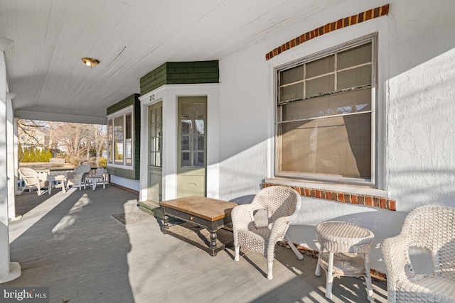 view of patio / terrace featuring covered porch