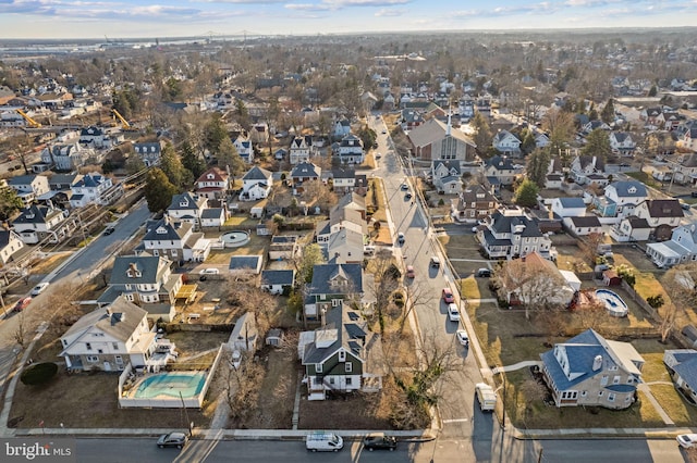 aerial view featuring a residential view