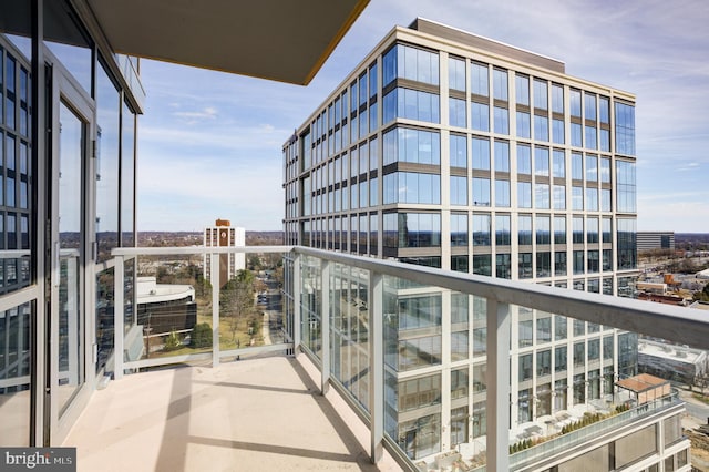 balcony featuring a view of city